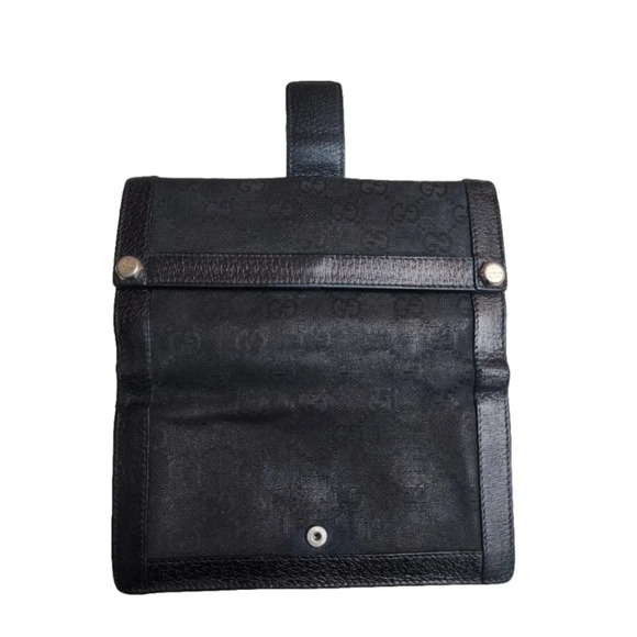 Authentic black canvas GUCCI continental long wallet - Picture 3 of 8